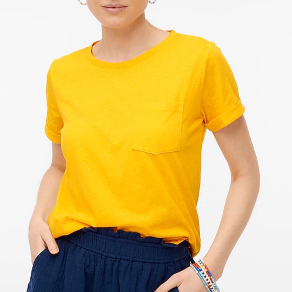 NWT J.Crew Burnt Yellow Crew Neck T-Shirt